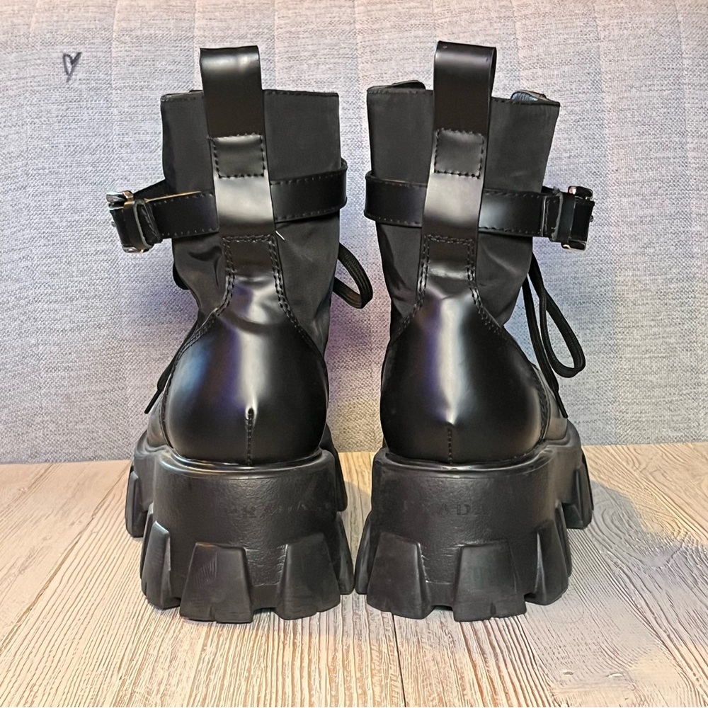 Chunky Black Combat Boots - Picture 6 of 7